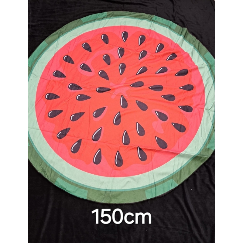 Apvalus mikropluošto paplūdimio rankšluostis 150 cm
