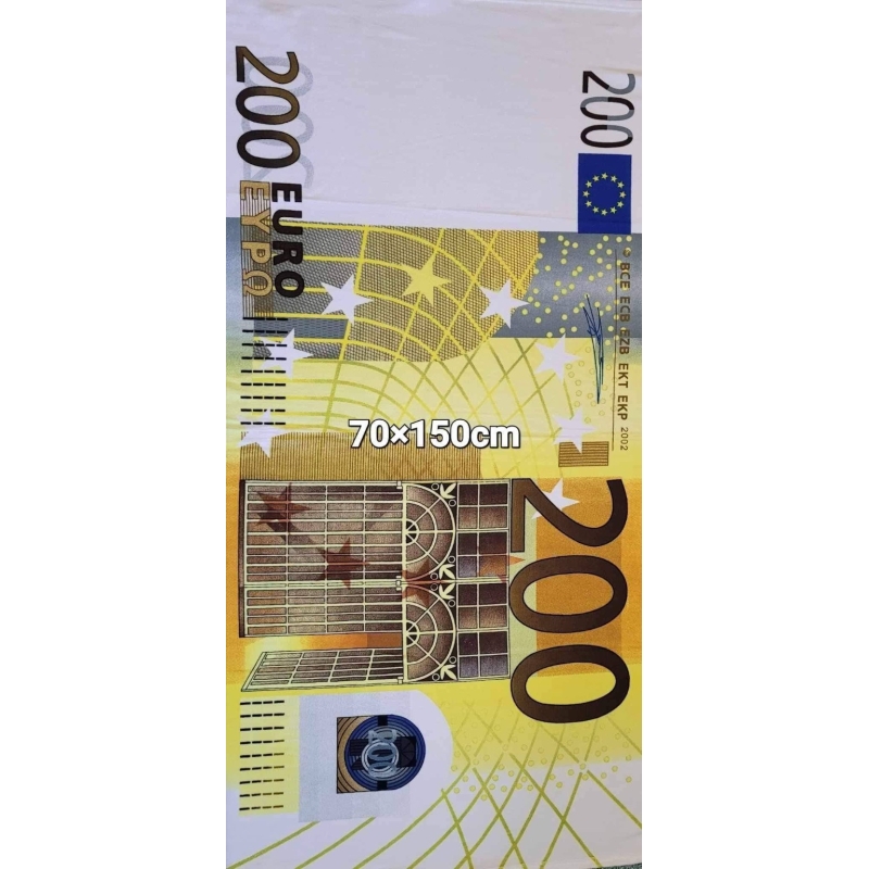 Rankšluostis „Euro banknotai“ 70×150 cm