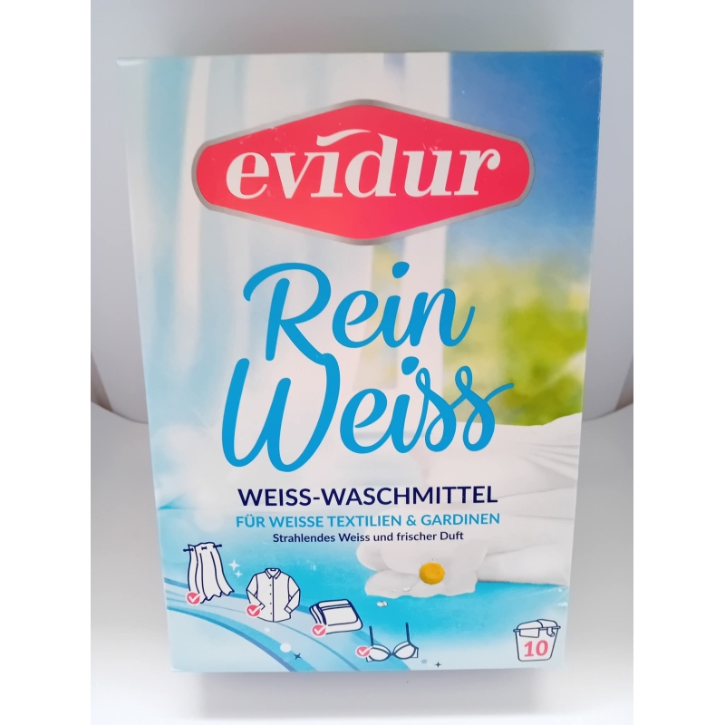 Vokiški skalbimo milteliai baltiems audiniams „Evidur Rein Weiss“